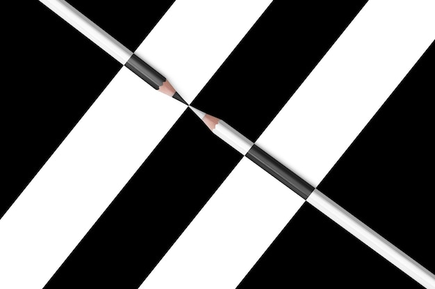 Zwart-wit compositie van potloden