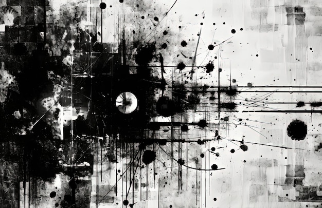 zwart-wit grunge art stijl abstracte illustratie met grungy textuur in de van video