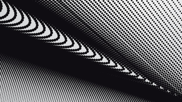 Zwart-wit halftone achtergrondpatroon voor stofstijl of presentatie