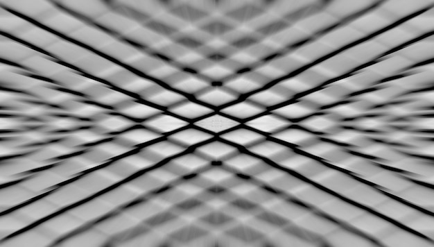 Zwart-wit kleur geometrische mesh patroon achtergrond met zoom effect