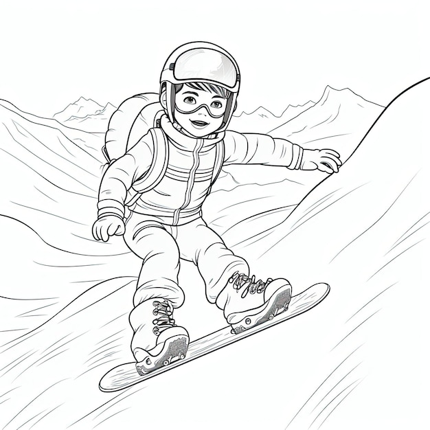 Foto zwart-wit kleurfoto van een snowboard