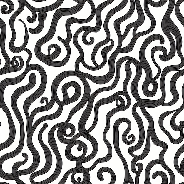 Foto zwart-wit patroon met wervelingen en wervelingen