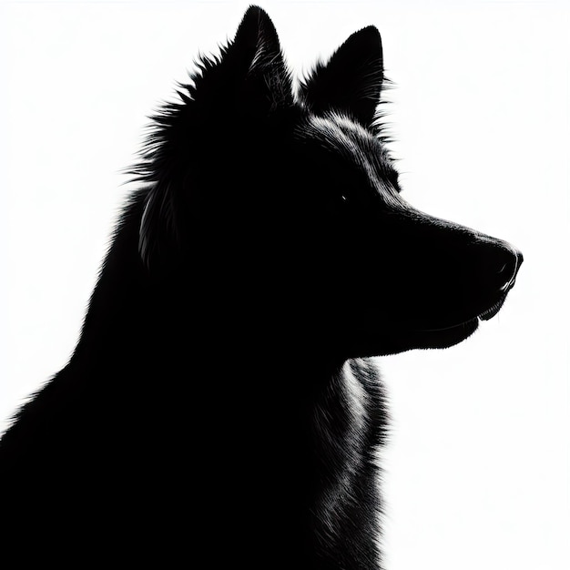 zwart-wit portret van een hond