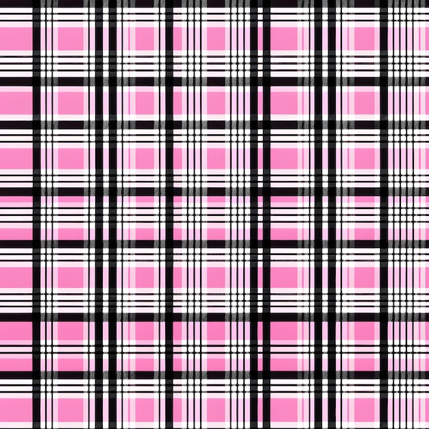 zwart-wit tartan structuurpatroon met dunne roze lijnen