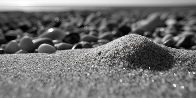 Zwart-wit zandstrand strandvakantie reizen