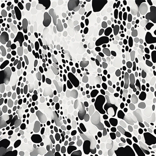 Foto zwart-witte koe camouflage patroon met een dier beeld in de stijl van emily kame kngwarreye