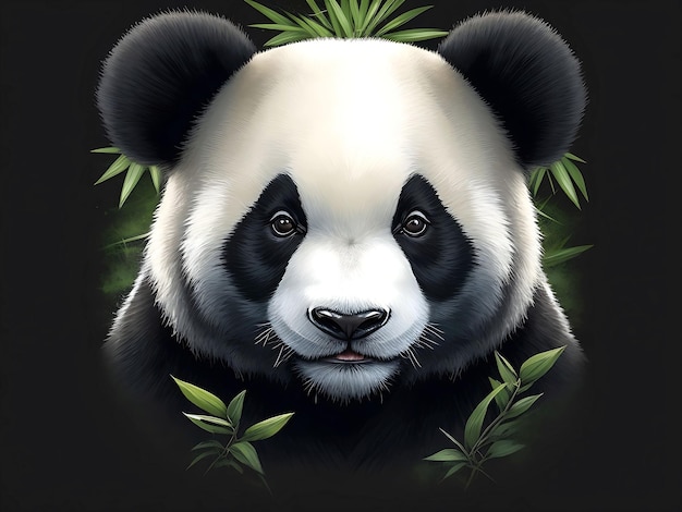 Zwart witte panda _ai gegenereerd