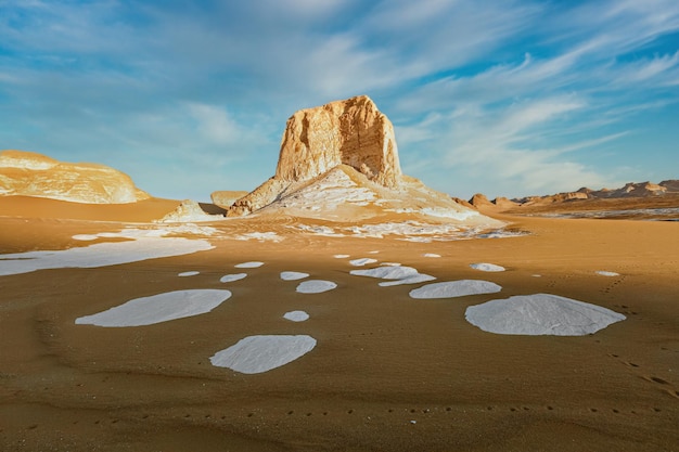 Zwart-witte woestijn in Bahariya, Egypte