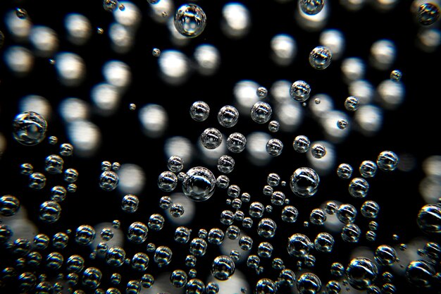 Foto zwarte abstracte bubbels achtergrond