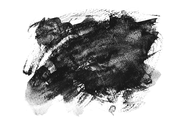 zwarte aquarel spatten, hand tekenen