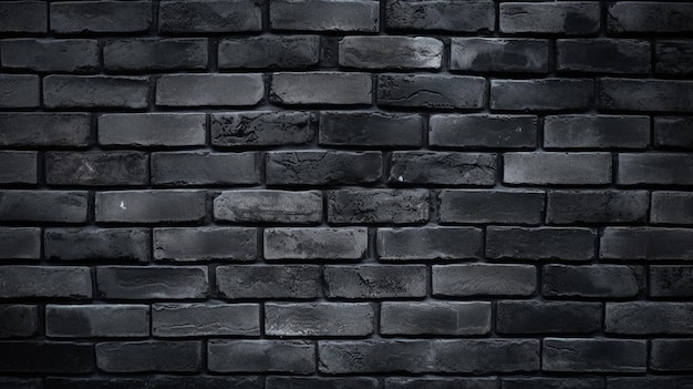Zwarte bakstenen muur als een hedendaagse en edgy gestructureerde achtergrond
