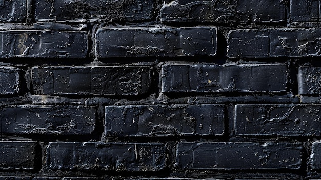 zwarte bakstenen muur textuur voor achtergrond patroon
