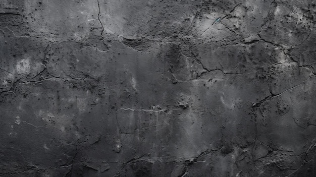 Zwarte betonnen muur grunge steen textuur donker greyGenerative AI