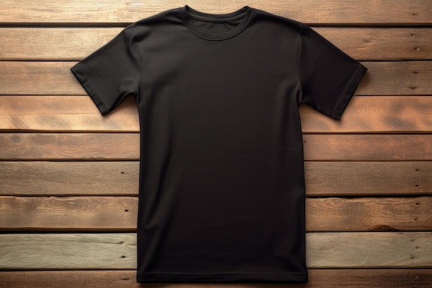 Foto zwarte blanke mannen t shirt mockup