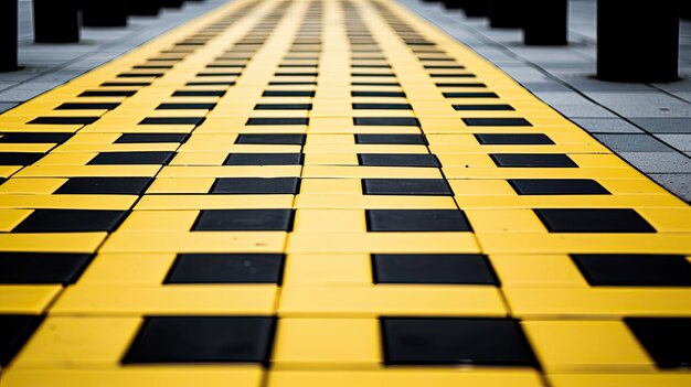 Zwarte en gele vormen op het schaakbord