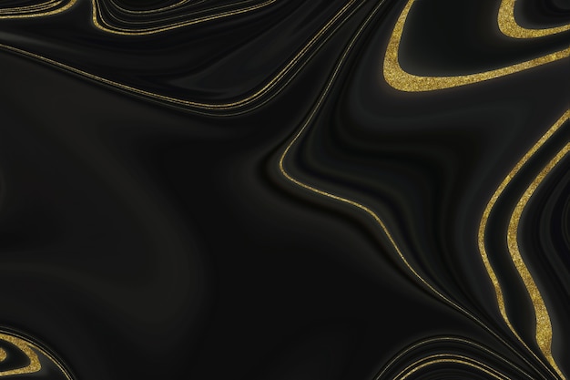 Zwarte en gouden marmeren abstracte achtergrond