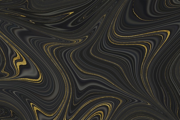Zwarte en gouden marmeren abstracte achtergrond