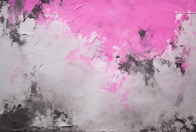 zwarte en grijze graffiti met witte verf op een roze achtergrond in de stijl van canvas textuur