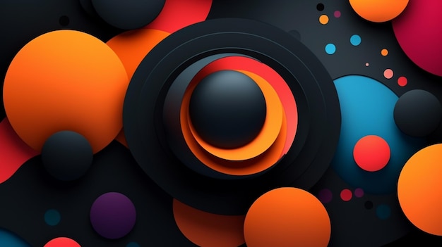 zwarte en oranje achtergrond met een zwarte en oranje cirkel