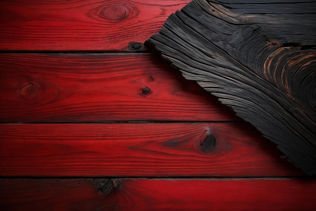 Zwarte en rode houtstructuur achtergrond