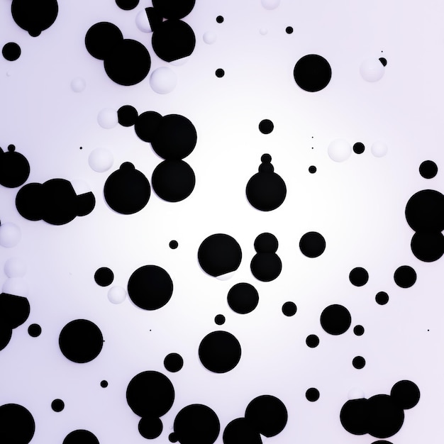 Foto zwarte en witte bollen achtergrond 3d-rendering