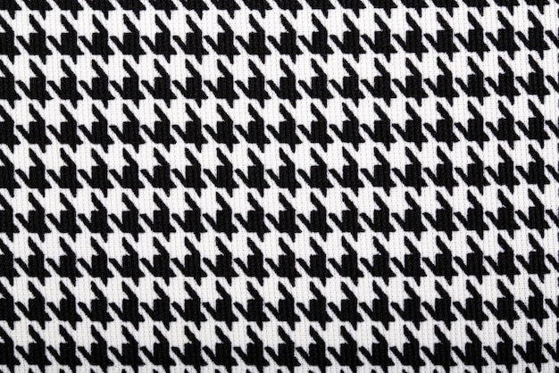 Zwarte en witte Houndstooth-stof