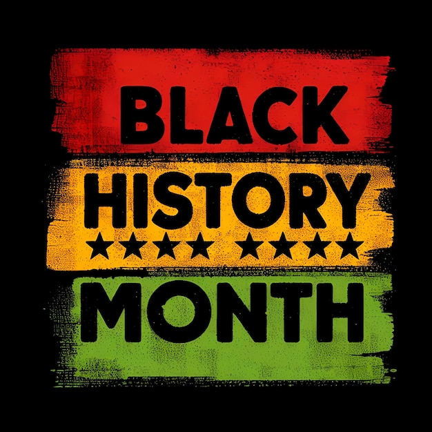Zwarte Geschiedenis Maand Ontwerp AI GENERATED