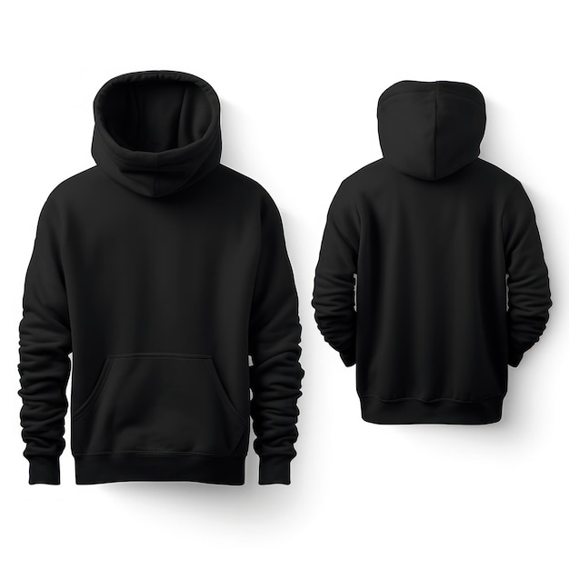 Zwarte hoodie geïsoleerd