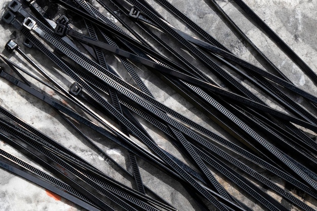Zwarte kabelbinder