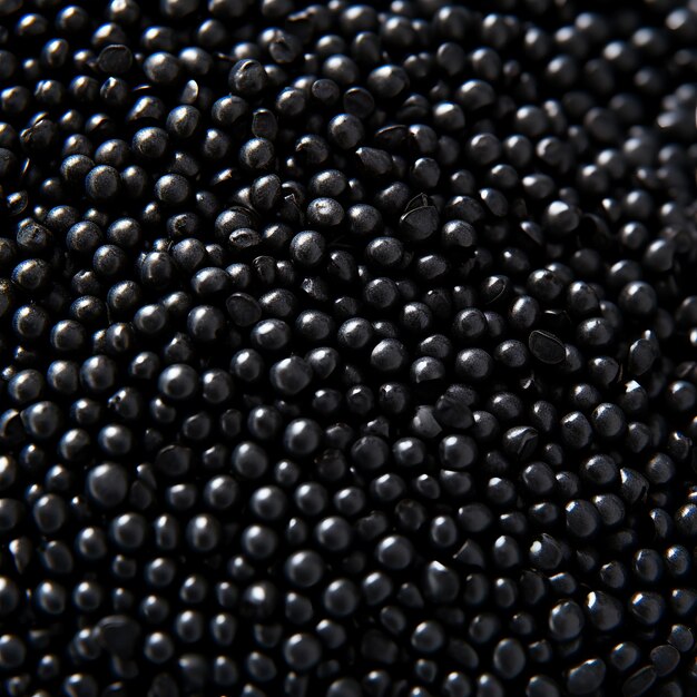 Zwarte kaviaar close-up geïsoleerd op witte achtergrond AI Generative