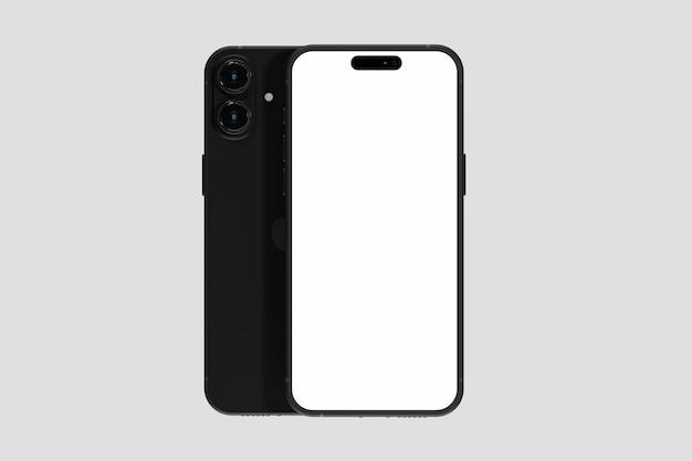 Zwarte kleur iPhone op lichtgrijze achtergrond