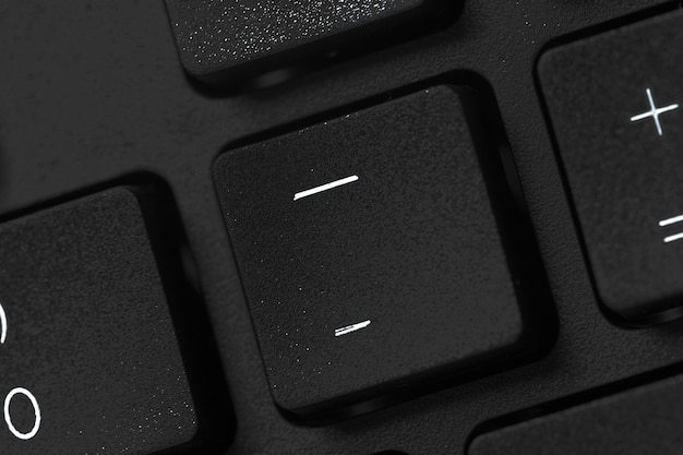 Zwarte laptop toetsenbord dichte omhooggaand