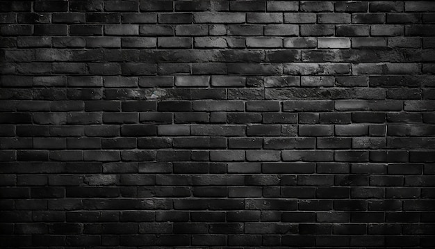 zwarte muur bakstenen achtergrond textuur full frame