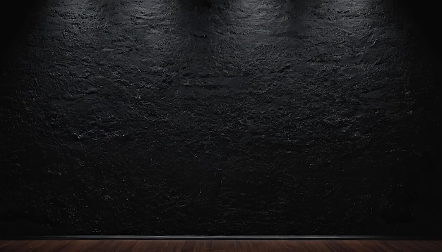 Zwarte muur ruwe textuur achtergrond betonnen vloer of oude grunge achtergrond verlicht door zonnestralen