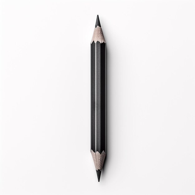 Zwarte potlood geïsoleerd op een witte achtergrond 3D render illustratie