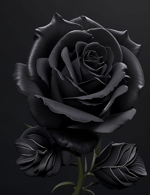 Zwarte roos generatief door Ai 02