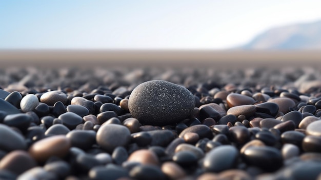 Foto zwarte rotsen op het strand.