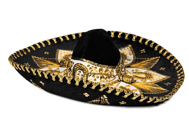 Zwarte sombrero geïsoleerd