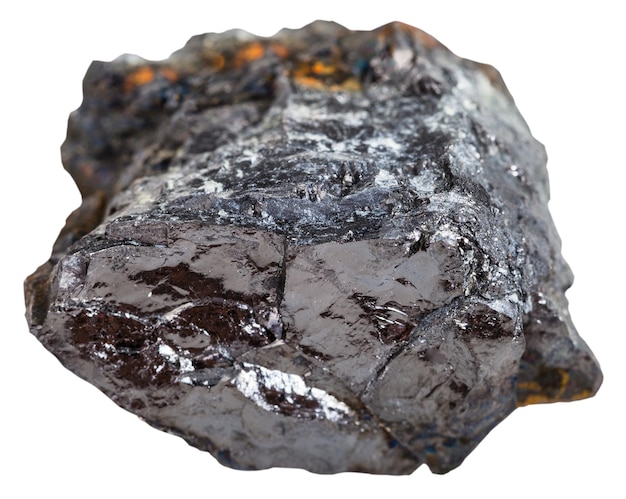 Zwarte steenkool bitumineuze steenkool geïsoleerd