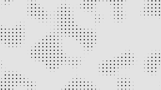 Zwarte stippen op witte achtergrond Halftone 3d render