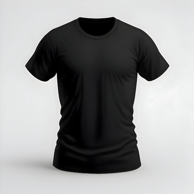 Zwarte t-shirt mockup witte achtergrond