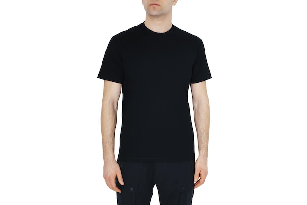 Zwarte t-shirts met kopieerruimte