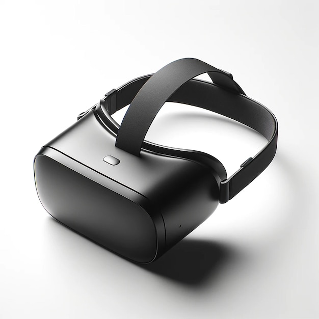 Zwarte VR-bril op een witte achtergrond