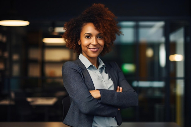 Zwarte vrouw in het bedrijfsleven Afro-Amerikaanse professionele zwarte eigendom bedrijf