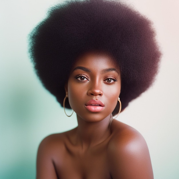 zwarte vrouw met afrokapsel