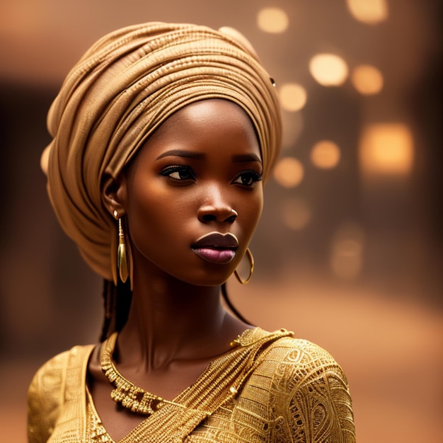 zwarte vrouw met tulband