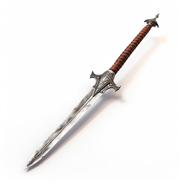 Zweihander sword with white background high quality