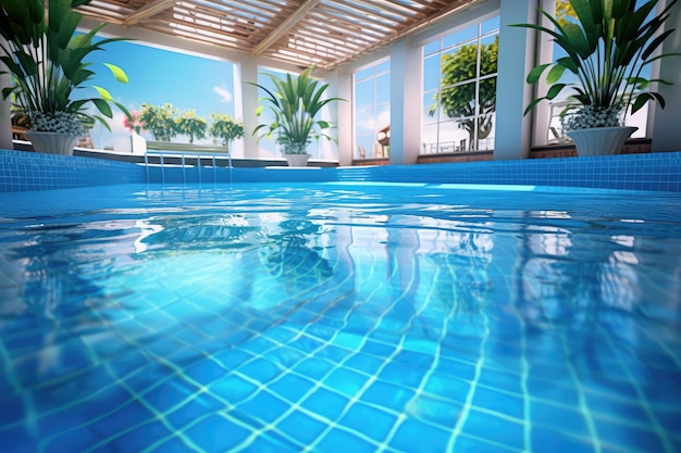 zwembad thuis ontwerp professionele fotografie AI gegenereerd
