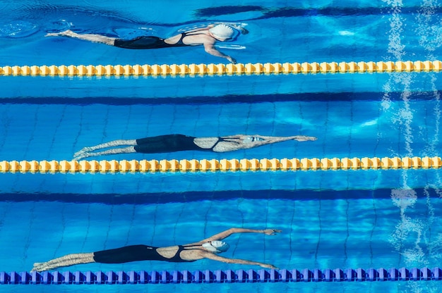 Zwemmers op wedstrijd