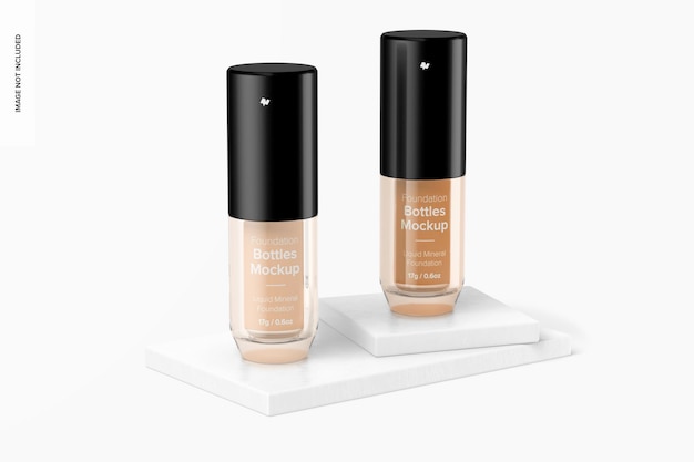 0.6 Oz Foundation Bottles Mockup